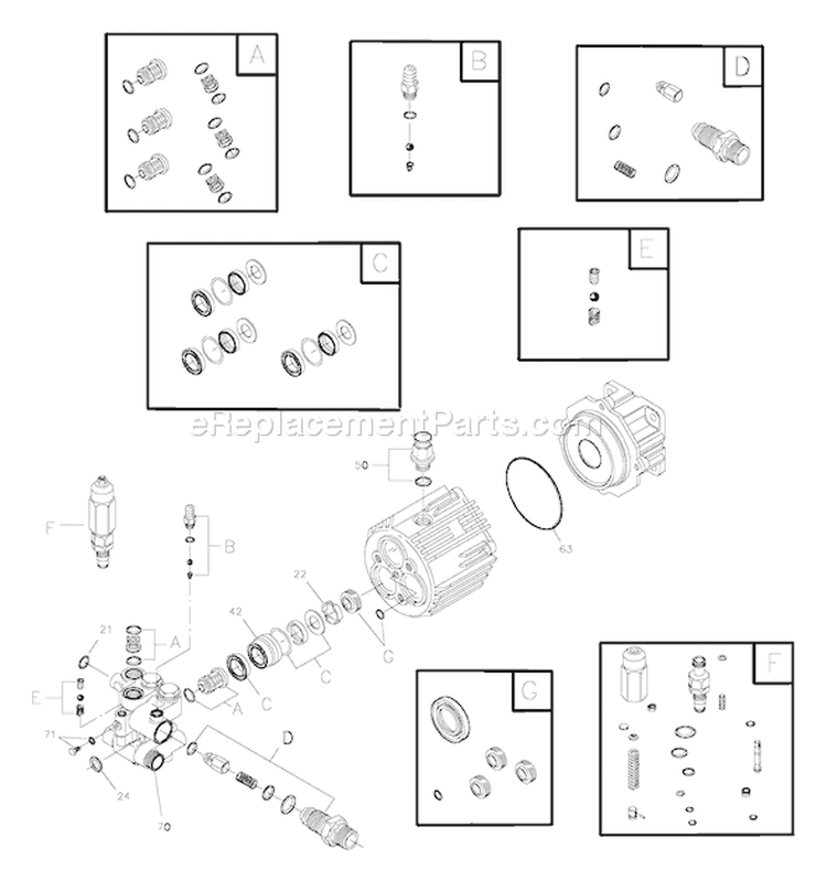 Page B Diagram and Parts List for 020212-1  Briggs and Stratton Pressure Washer